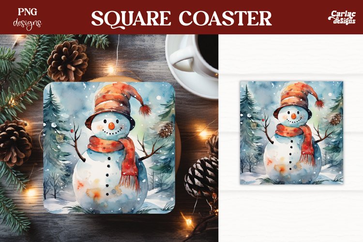 Christmas Square Coaster Sublimation