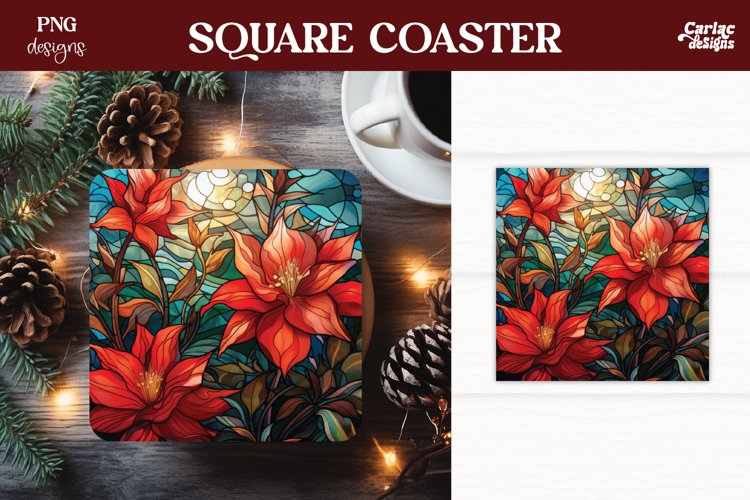 Christmas Square Coaster Sublimation
