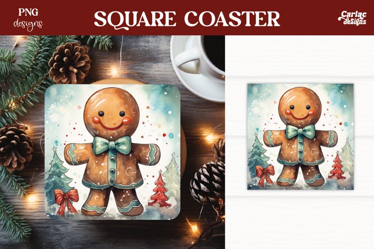 Christmas Square Coaster Sublimation