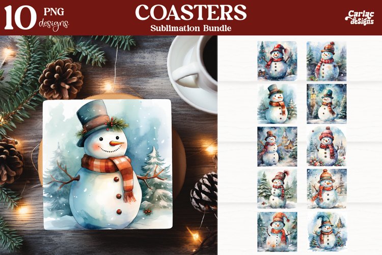 Christmas Square Coaster Sublimation Bundle