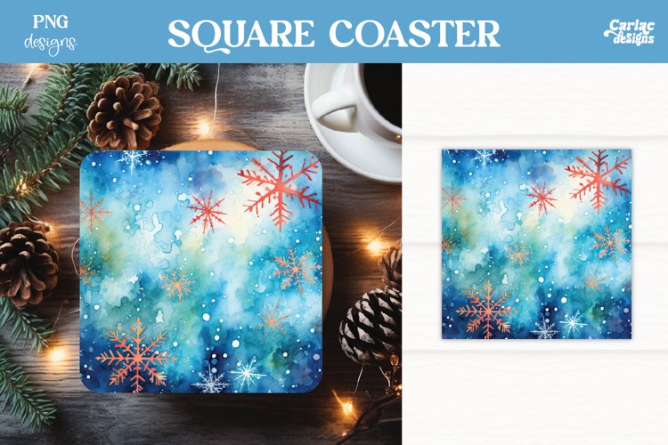 Christmas Square Coaster Sublimation