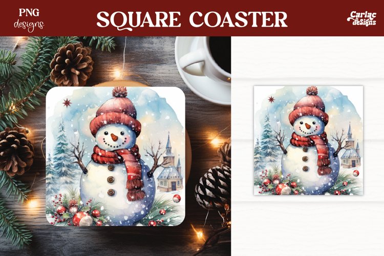 Christmas Square Coaster Sublimation