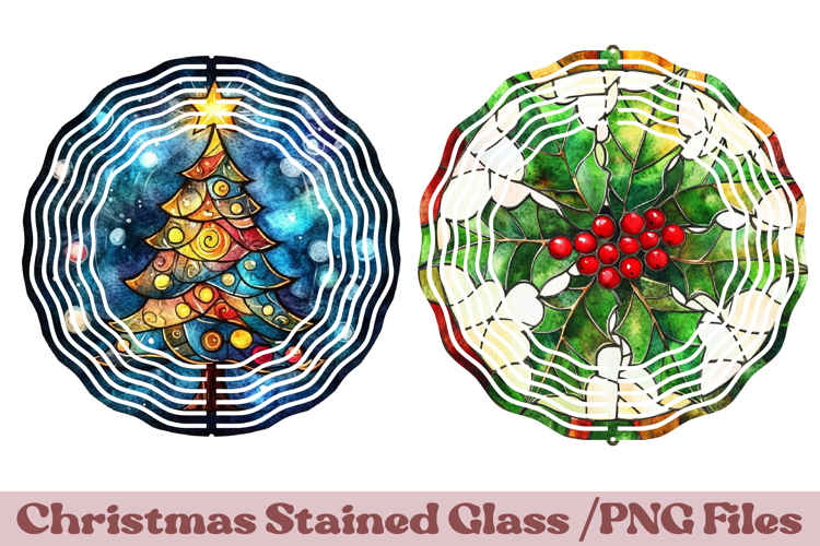 Christmas Stained Glass PNG | Christmas Ornament Design