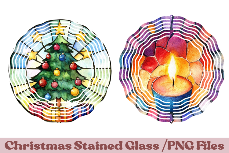 Christmas Stained Glass PNG | Christmas Ornament Design