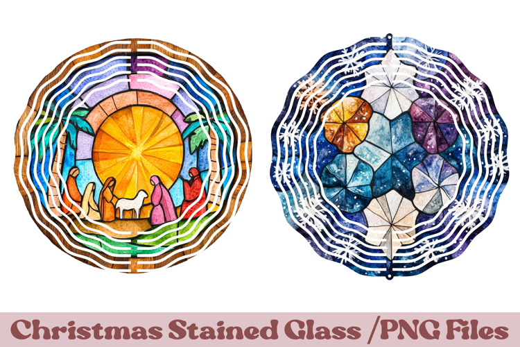 Christmas Stained Glass PNG | Christmas Ornament Design