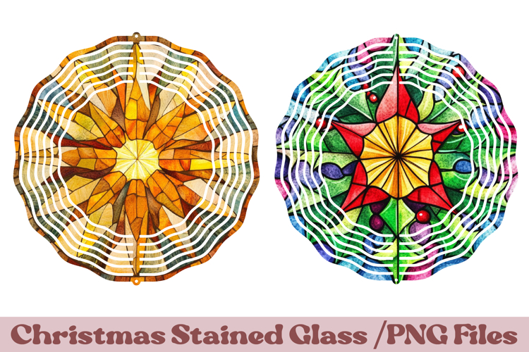 Christmas Stained Glass PNG | Christmas Ornament Design