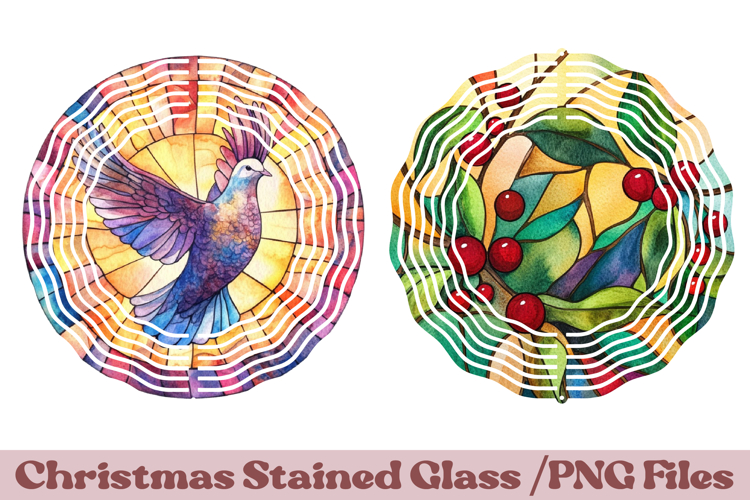 Christmas Stained Glass PNG | Christmas Ornament Design