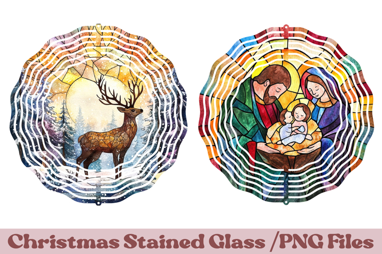 Christmas Stained Glass PNG | Christmas Ornament Design