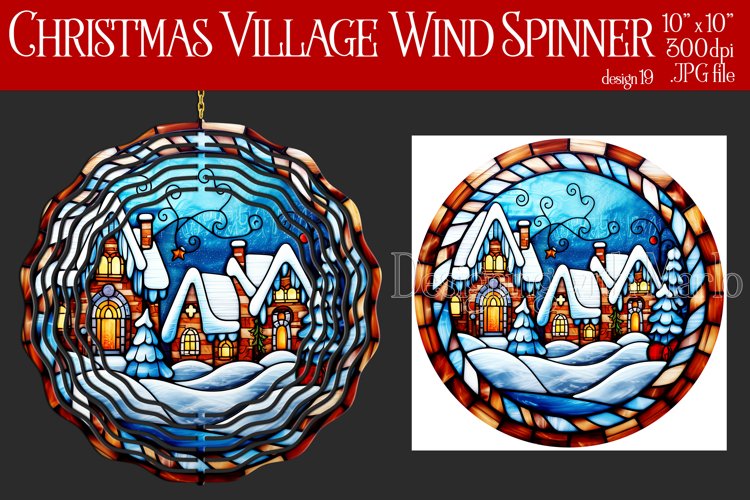 Christmas Wind Spinner, Christmas Village Wind Spinner, 19