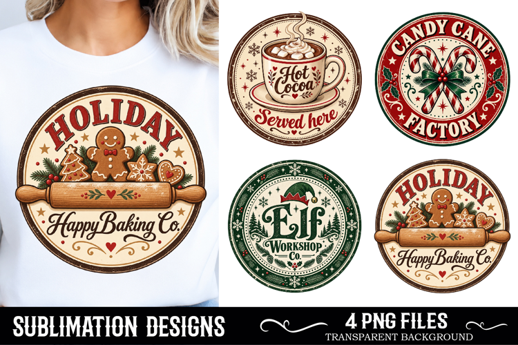 Christmas Stamp Ornament , Retro Christmas