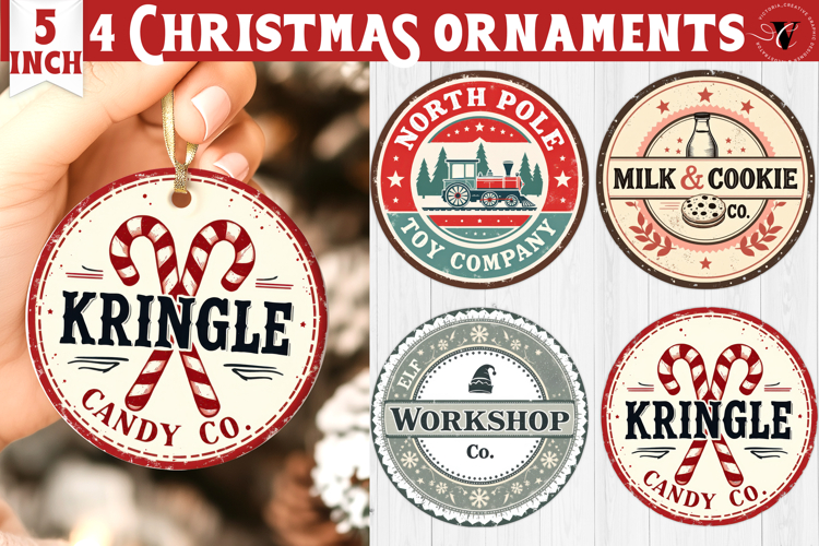Christmas Stamp Ornament | Retro Christmas