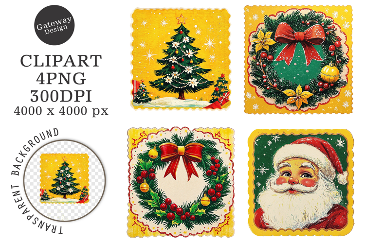 Christmas Stamp Stickers Png