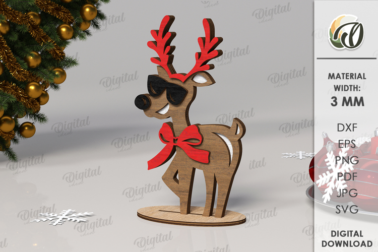 Christmas Stand Decor Laser Cut. Christmas Decor SVG