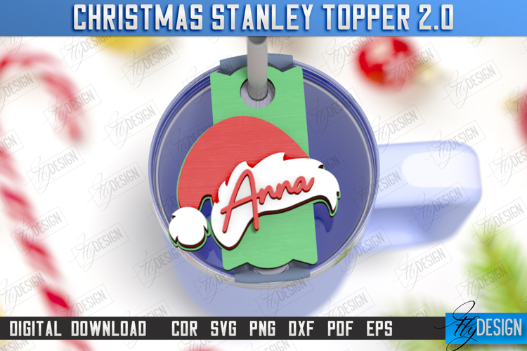 Christmas Stanley Topper Laser Cut | Stanley Cup Accessories