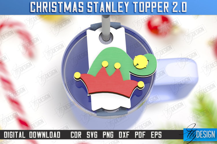 Christmas Stanley Topper Laser Cut | Stanley Cup Accessories