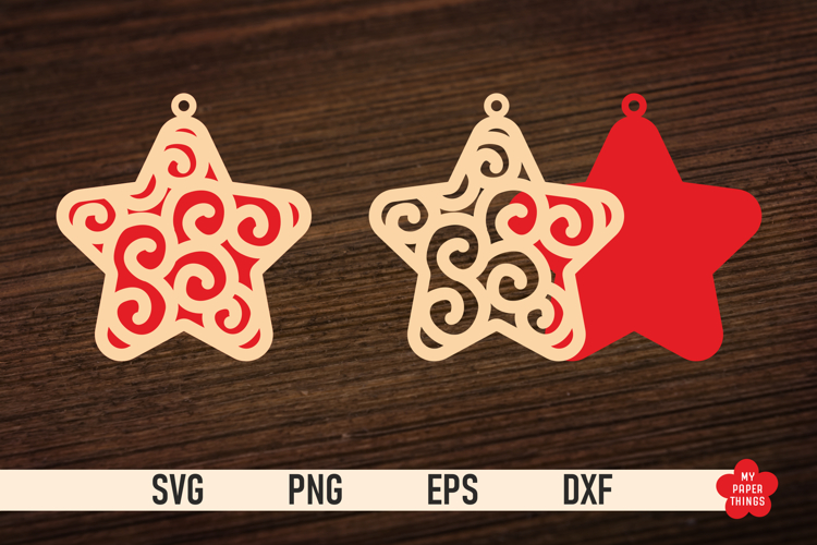 The Christmas Star Ornament SVG is great for creating wonderful decorations and to use as a gift tag.