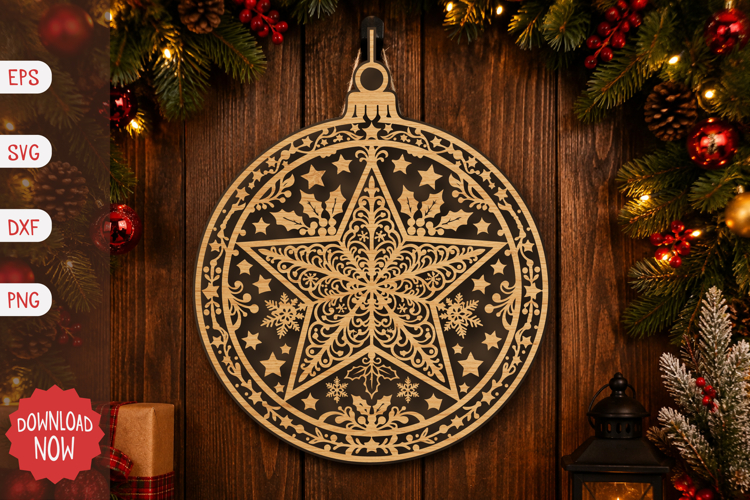 Christmas Star Ornament SVG