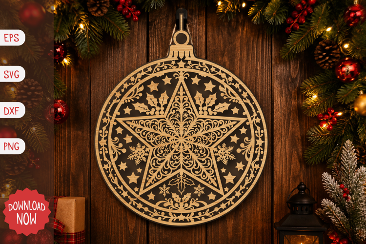Christmas Star Ornament SVG