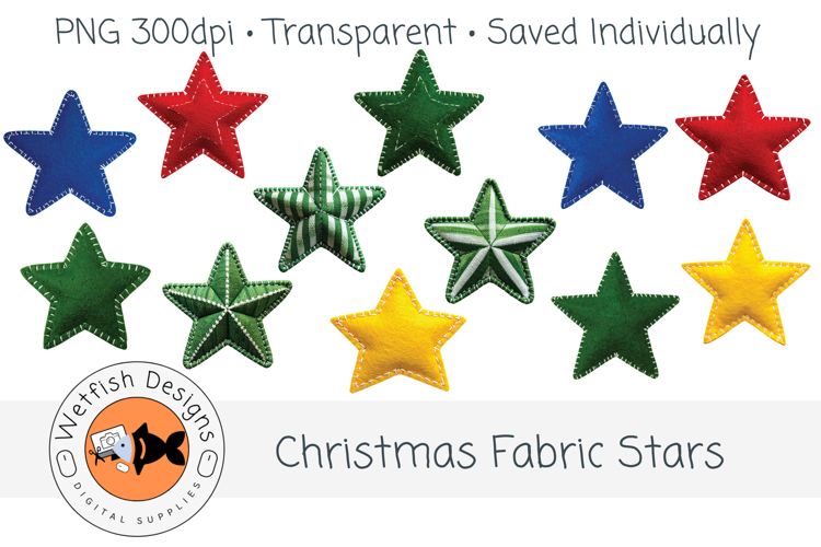 Christmas Fabric Stars