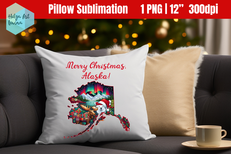 Christmas State Patchwork Sublimation, Clipart