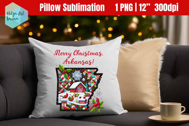 Christmas State Patchwork Sublimation, Clipart