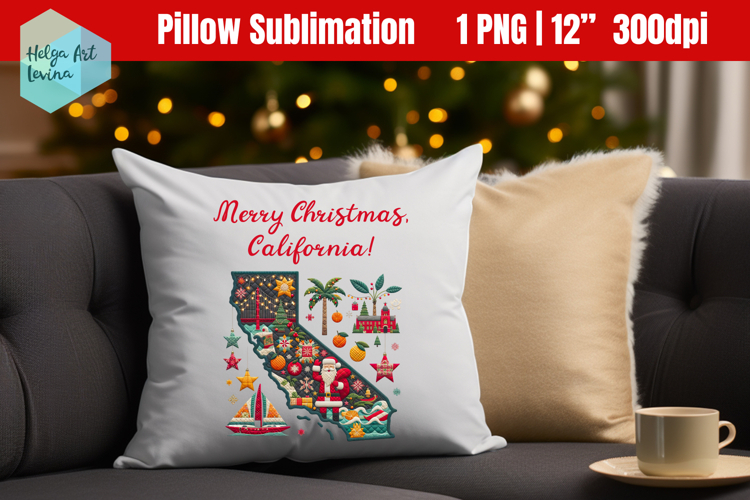 Christmas State Patchwork Sublimation, Clipart