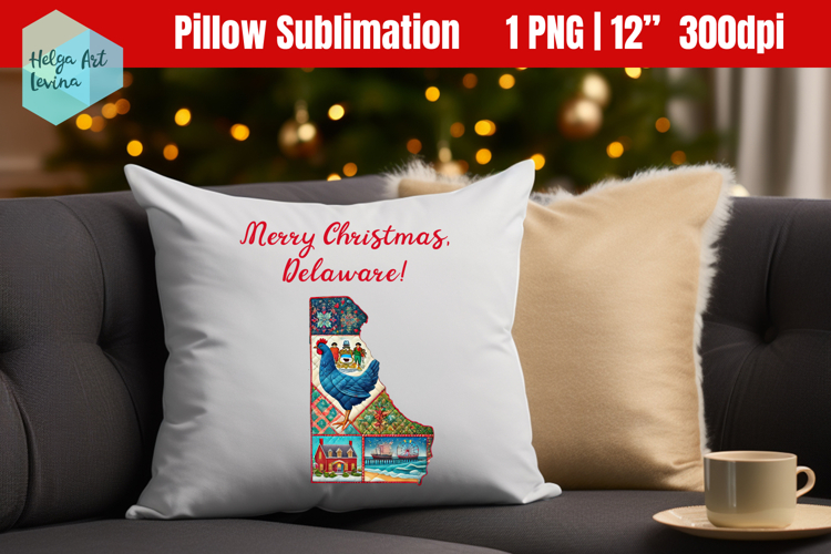 Christmas State Patchwork Sublimation, Clipart