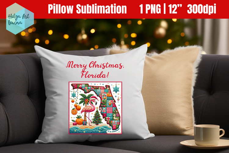 Christmas State Patchwork Sublimation, Clipart