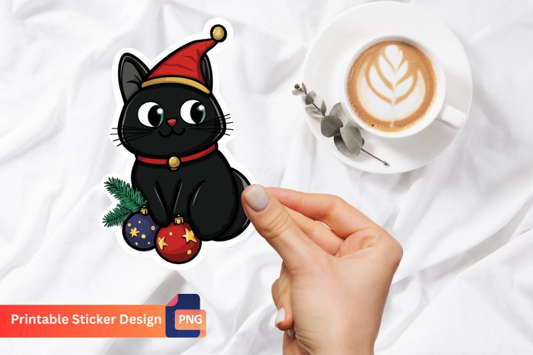 Christmas Sticker, Festive Christmas Sticker