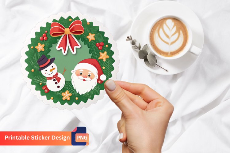 Christmas Sticker, Christmas Craft Sticker, Christmas Art