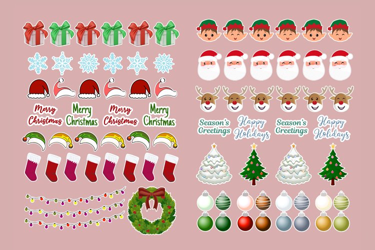 Christmas Sticker Pack: Festive Printable Christmas Sticker