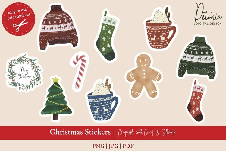 Christmas Sticker Bundle | Print an Cut example image 1