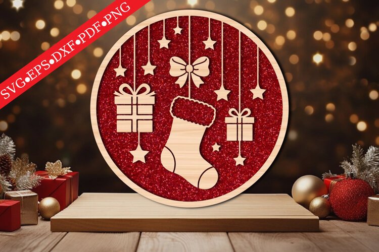 Christmas Tree Ornament SVG example image 1