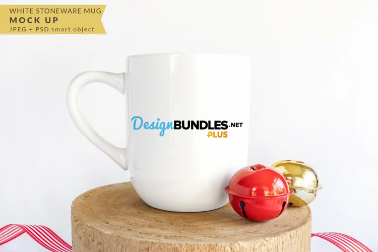 Christmas Stoneware Mug Mock up