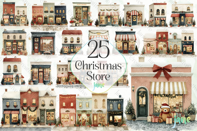 Christmas Store Sublimation Clipart Bundle