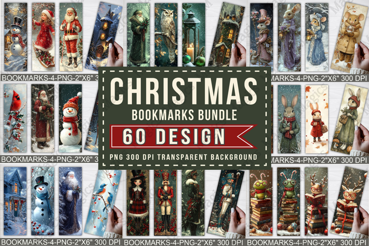 Christmas Sublimation Bookmarks Bundle | Bookmarks Printable