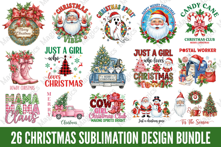 Christmas Sublimation Design Bundle example image 1