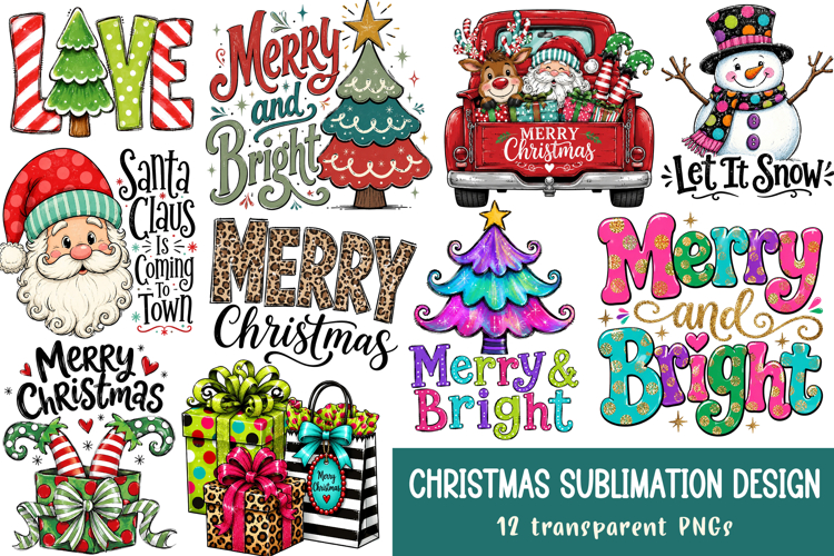 Christmas Sublimation Designs, Christmas sublimation