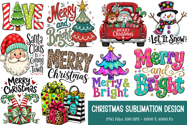 Christmas Sublimation Designs, Christmas sublimation