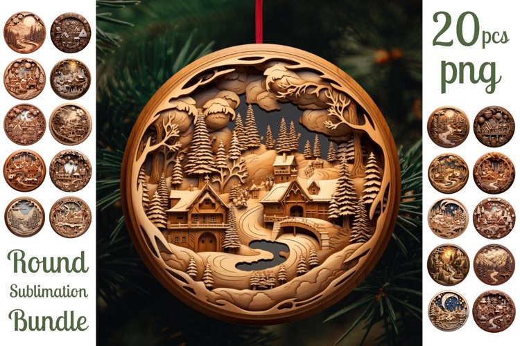 Christmas Ornament Sublimation Designs Image 20