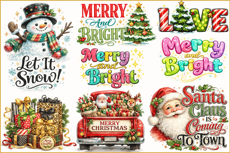 Christmas Sublimation PNG Designs,Christmas PNG Bundle