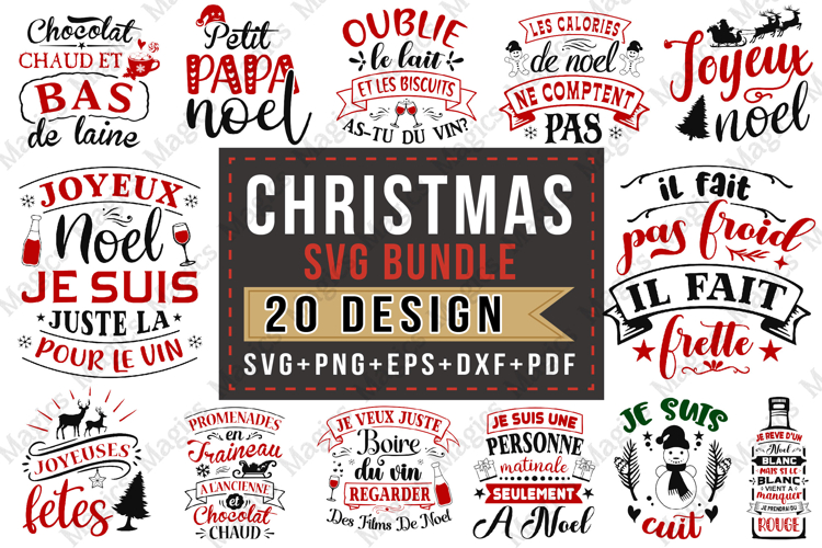 Christmas SVG Bundle | 20 Fun Christmas SVG Designs