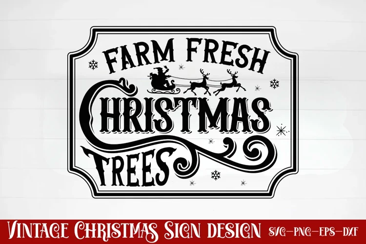 Farm fresh christmas trees SVG