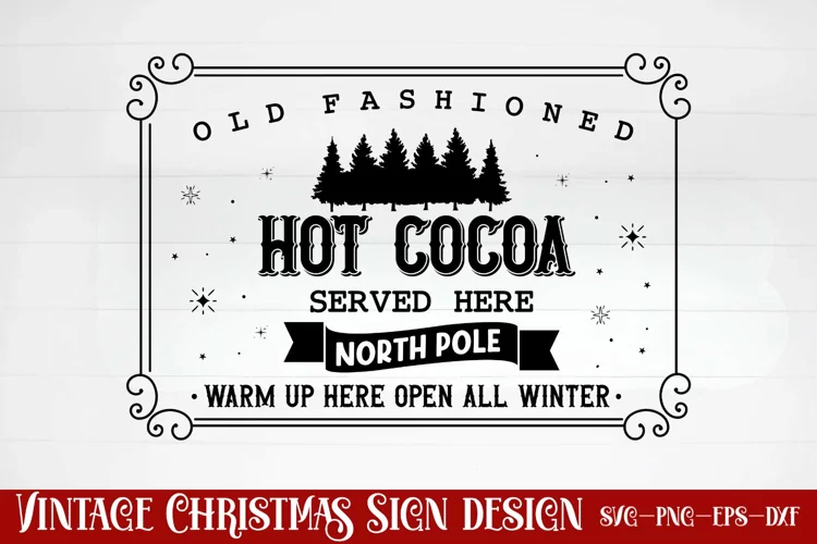 Old fashioned hot cocoa served here north pole warm up here