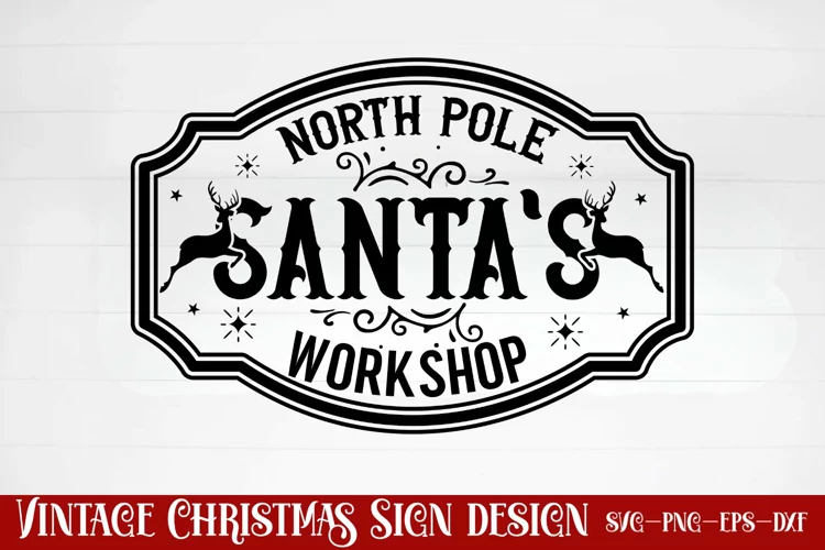North pole santa's workshop SVG