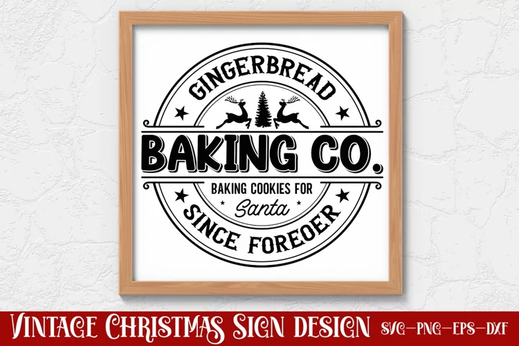 Gingerbread baking co. baking cookies for santa since foreoe