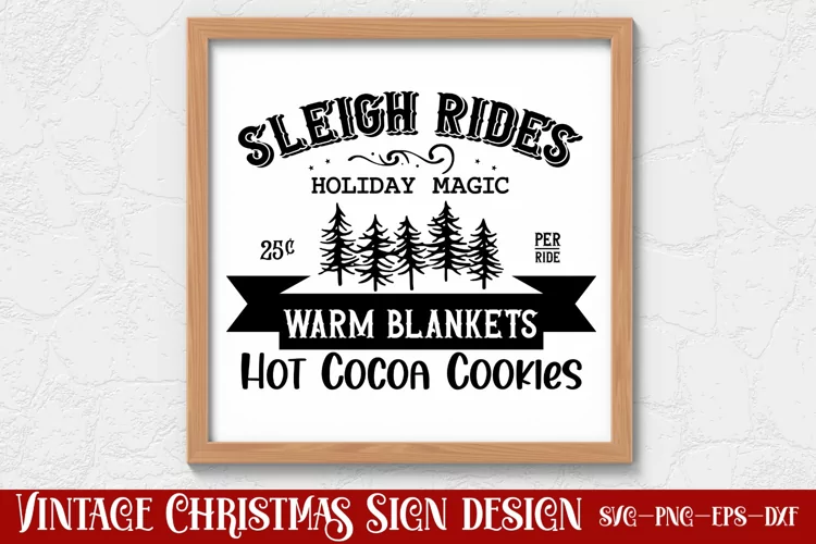 Sleigh rides holiday magic 25c per ride warm blankets hot c