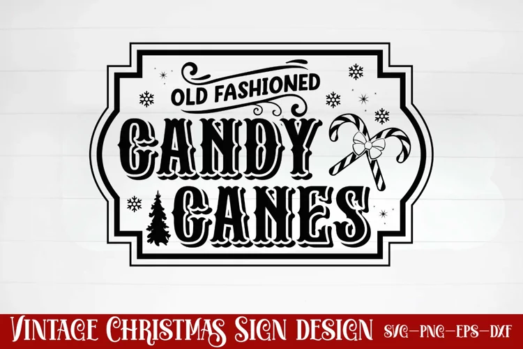 Old fashioned candy canes SVG