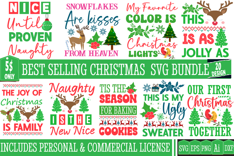 Christmas SVG Bundle,Christmas Sublimation Bundle