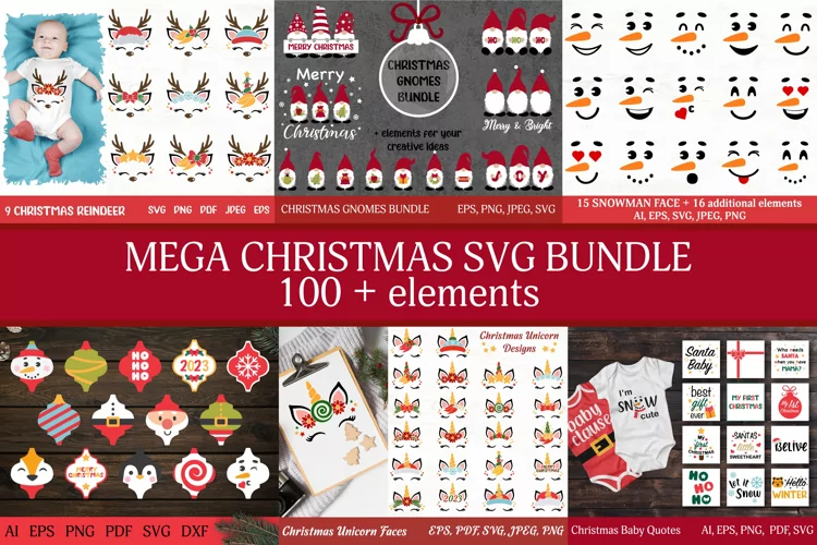 Mega Christmas SVG Bundle